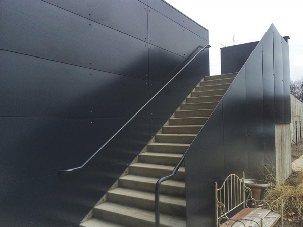 architectural sheet metal stairway