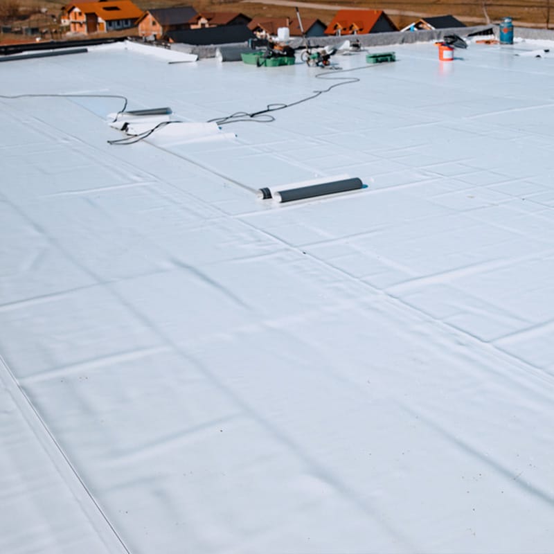 New roof replacement in white